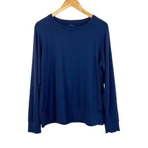 Cozy Earth Bamboo Crew Pullover Top Navy Size Large